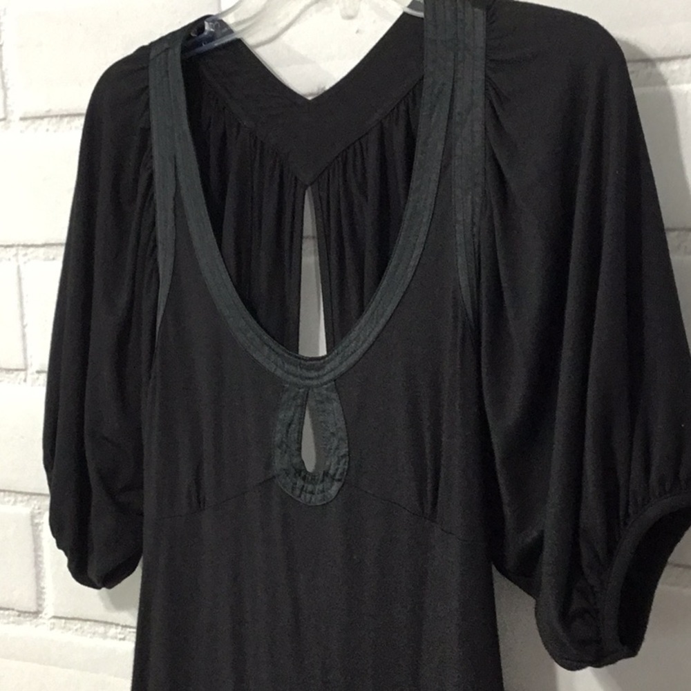 Karen Millen England Silk Trim Black keyhole Dress - Picture 2 of 8